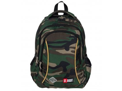 Školská taška - batoh ST.RIGHT BP-26 CAMO VIACFAREBNÝ VYPR
