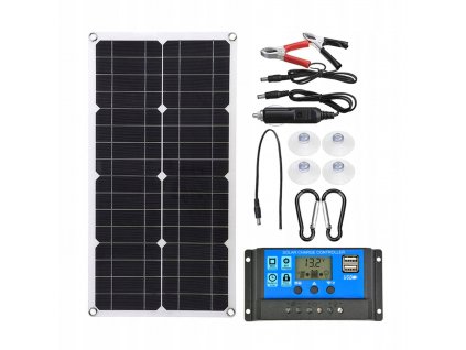 Solárny panel s príslušenstvom 100 W 20 V VYPR
