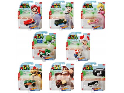 Súprava autíčok SUPER MARIO BROS Hot Wheels 8 ks VYPR