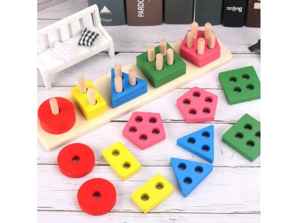 DREWNIANA UKLADANKA LOGICZNA SORTER MONTESSORI Marka Woody