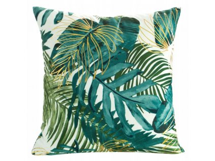 Poszewka Na Poduszke 40x40 Welur DAVOS bialy zloty