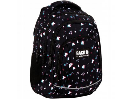 Plecak szkolny wielokomorowy Backup czarny 26 l