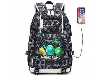 PLECAK WODOODPORNY MINECRAFT SWIECACY W CIEMNOSCI