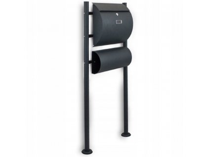 SKRZYNKA NA LISTY CIEMNOSZARA STOJAK