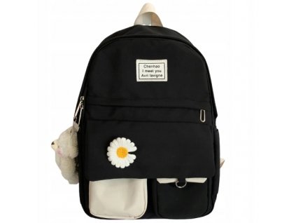 Plecak szkolny wielokomorowy Wrozki czarny