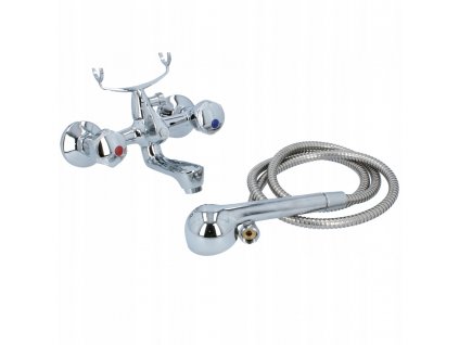 Vaňová batéria, mosadz, striebro, kúpeľňová stena_0