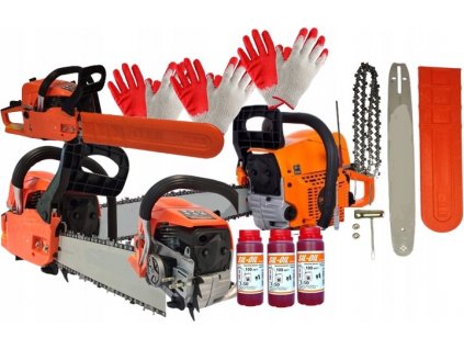 Benzínová reťazová píla 5 HP 52CC+3x olej