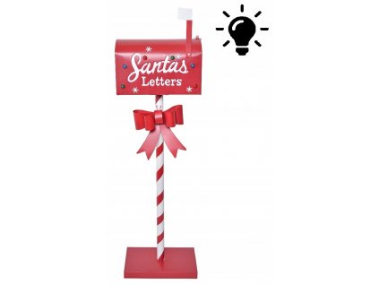 Poštová schránka vianočná ČERVENO-BIELA