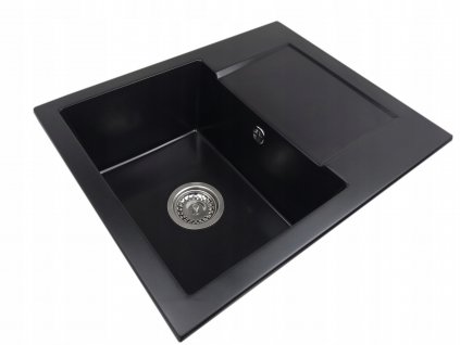 Drez, jednokomorový kuchynský drez čierny_0