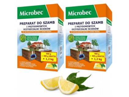 MICROBEC Ultra BAKTERIE SRODEK DO SZAMBA 1 2kg x 2