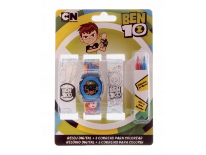Hodinky Ben 10 s farebnými prúžkami a fixami