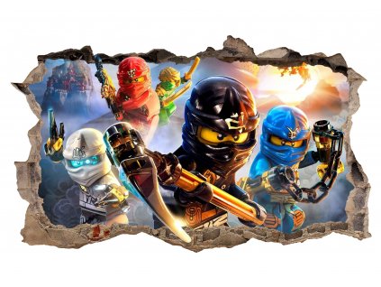Naklejka plakat na sciane LEGO NINJAGO 120x74 cm
