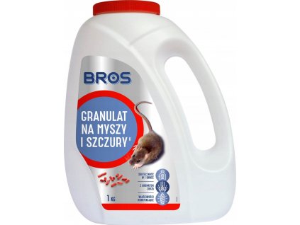 BROS silný granulovný jed pre myši a potkany 1 kg