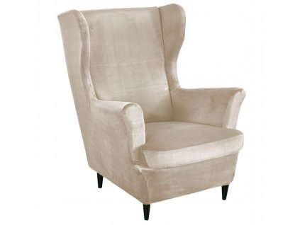 POKROWIEC NA FOTEL USZAK WELUR AKSAMIT ELASTYCZNY