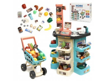 SUPERMARKET SKLEP SPOZYWCZY KASA FISKALNA WOZEK