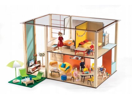 DOMEK DLA LALEK CUBIC HOUSE DZIEN DZIECKA 4 DJECO