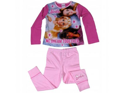 Dievčenské pyžamo Barbie (BRB03) veľkosť 104 RUŽOVÉ