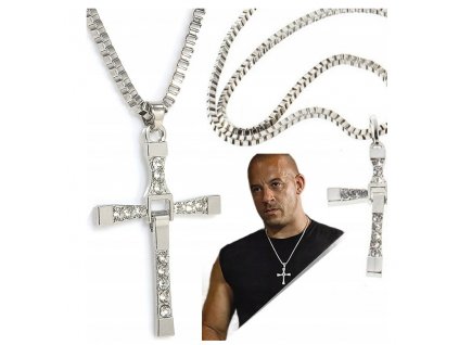 Replika náhrdelníka/retiazka s krížom Vin Diesel Cross Toretto Fast N7