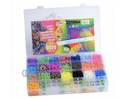 Gumičky na výrobu šperkov/náramkov XXL sada 4 400 ks