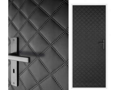 Czarna TAPICERKA DRZWIOWA Obicie na drzwi z eko7x7