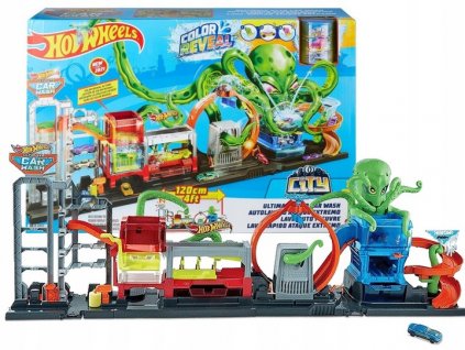 HOT WHEELS ZESTAW MEGA MYJNIA ATAK OSMIORNICY