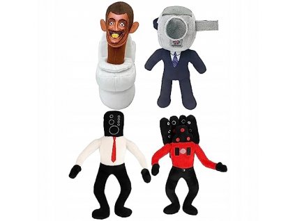 MASKOTKA SKIBIDI TOILET PLUSZ 4 SZT