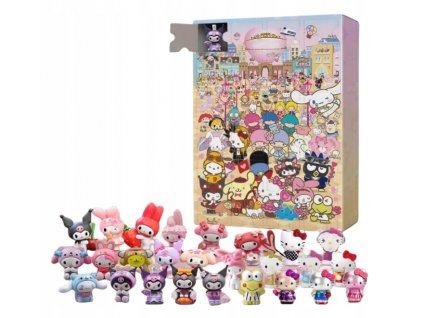 Adventný kalendár Hello Kitty Kuromi Sanrio 24 ks postavičiek