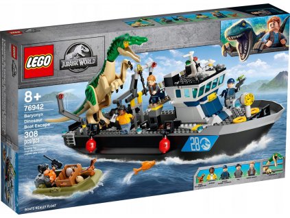 LEGO JURASSIC WORLD Barionyks i ucieczka lod 76942