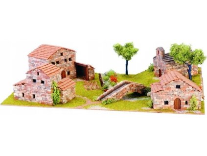 Domek z Cegly Model Do Sklejania 3D Wioska