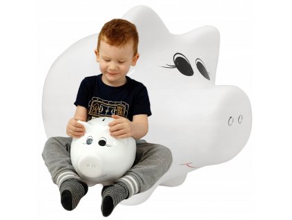 SWINKA SKARBONKA BIALA GIGANT DO ROZBICIA DUZA XXL