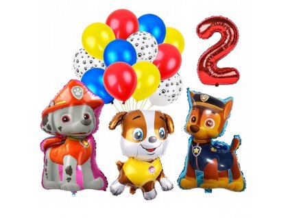 Balóny na párty k narodeninám s tématikou Paw Patrol 2 roky VYPR