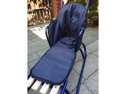 Vysoký vak/podložka/matrac na sánky s opierkou ŠEDÝ