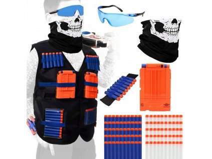 Kamizelka magazynek okulary akcesoria wyrzutnia maska komin 100 strzalek