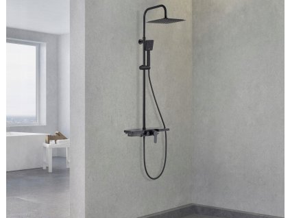PANEL Sprcha s dažďovou sprchou SLIM BLACK set_1