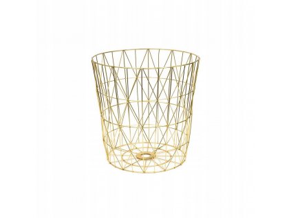 KOŠÍK NA KONTAJNER NA PRÁDLO KOV 37x30cm ZLATÝ_0