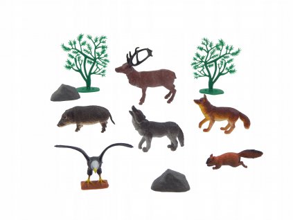 Súprava figúrok divoké a lesné zvieratká A1353 VYPR