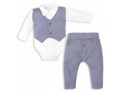 Elegantná detská súprava Mrofi 80 2 ks námornícka MODRÁ VYPR