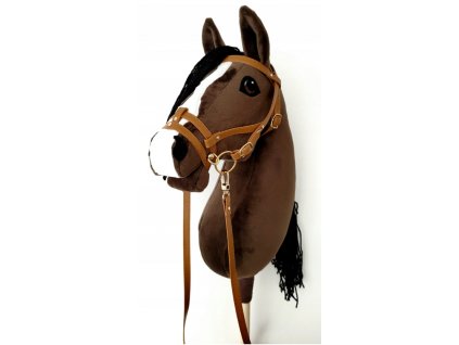 Kôň na paličke Hobby Horse Large A3 tmavo HNEDÝ
