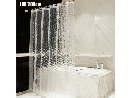 Transparentný 3D sprchový záves_0