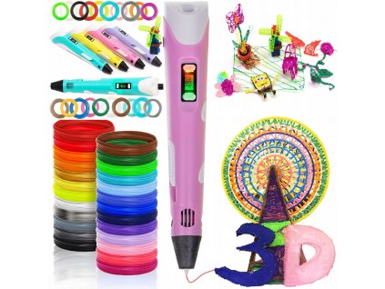 3D tlačiareň 3D pero 2 generácie+209 m PLA kazety s vláknom VYPR