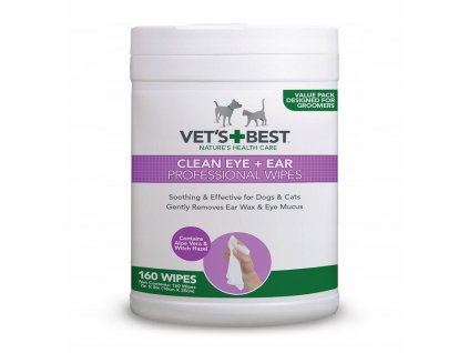 Vet s Best Chusteczki do Oczu i Uszu 160szt PIES