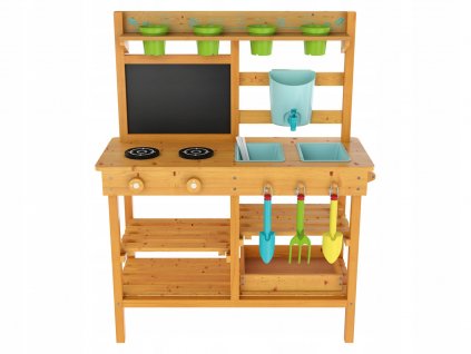 DUZA DREWNIANA KUCHNIA OGRODOWA POLOWA DLA DZIECI Kod producenta 6499