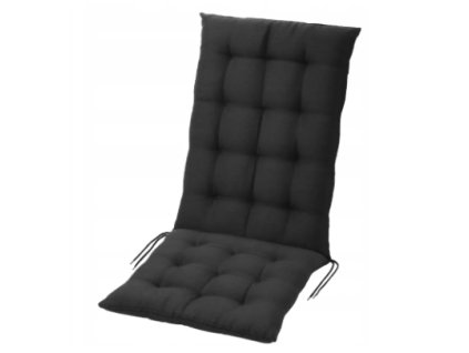 Vankúše na záhradné lehátko - podsedák / operadlo čierny 116x47