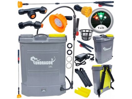 OPRYSKIWACZ AKUMULATOROWY PLECAKOWY CISNIENIOWY ELEKTRYCZNY 4 DYSZE 16L EAN GTIN 5902565276270