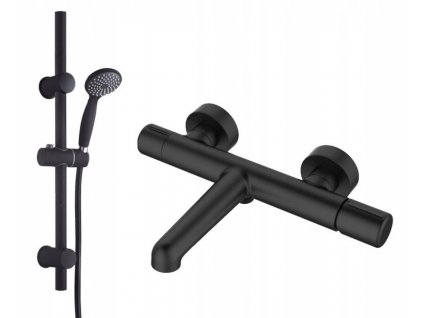 Vaňová batéria nástenná LAVEO PRETTO vaňa BATÉRIE ČIERNY SPREJ TMAVÉ_1