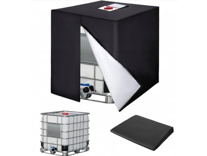 Kryt nádrže IBC Oxford tkanina 420D 120x116x100 cm ČIERNA VYPR