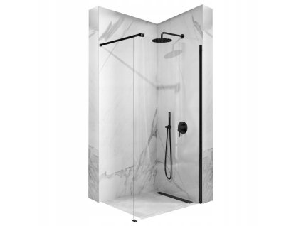 SPRCHOVÁ STENA 8MM AERO ČIERNA MAT 90x195 REA_0