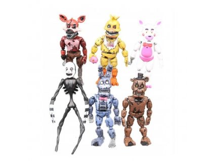 Akčné hororové figúrky 5 nocí vo FREDDY'S FNAF sada 6 ks