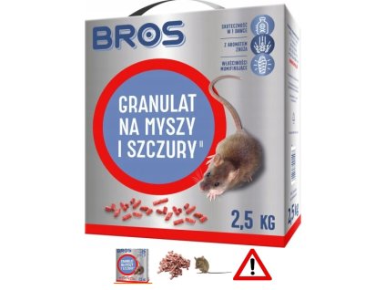 Bros granule pre myši a potkany jed 2,5 kg