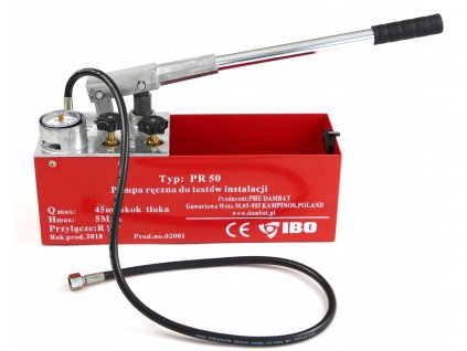 RUČNÉ ČERPADLO PRE TLAK TESTOVANIE INŠTALÁCIE IBO PR-50_0